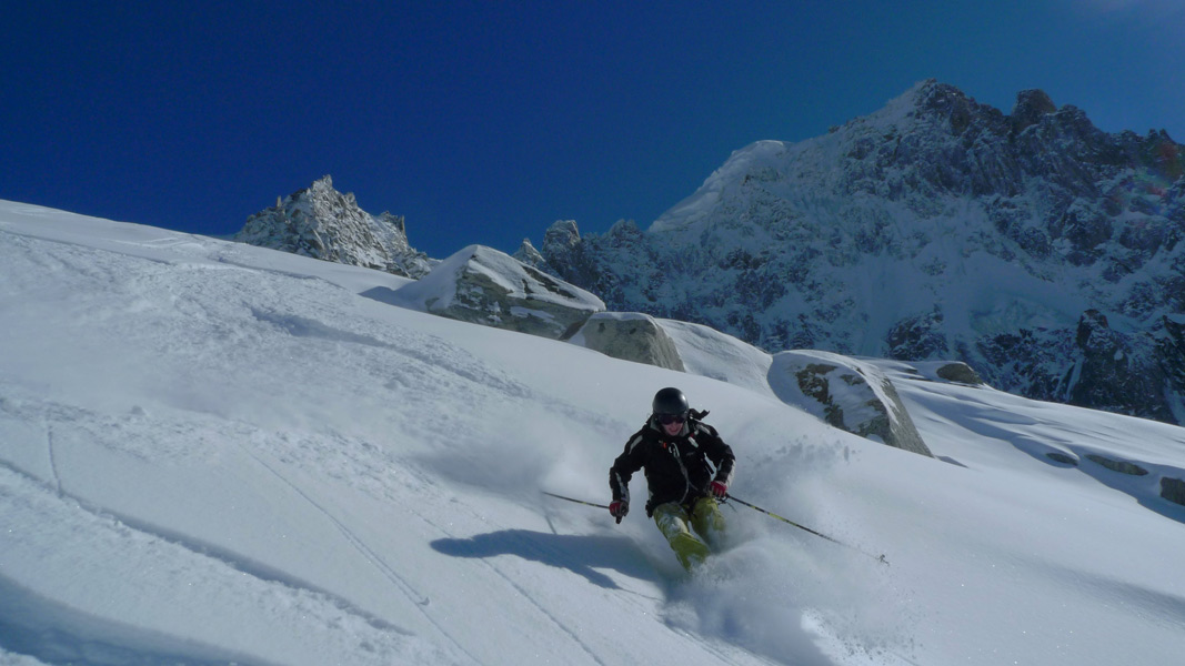 Chamonix off piste skiing course