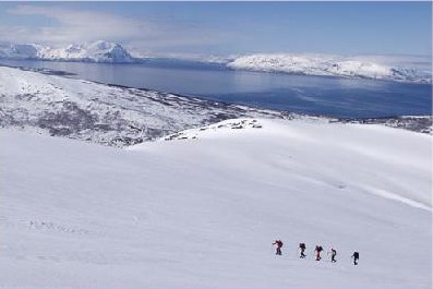 Séjours ski de randonnée et voile en Norvège, Alpes de Lygen